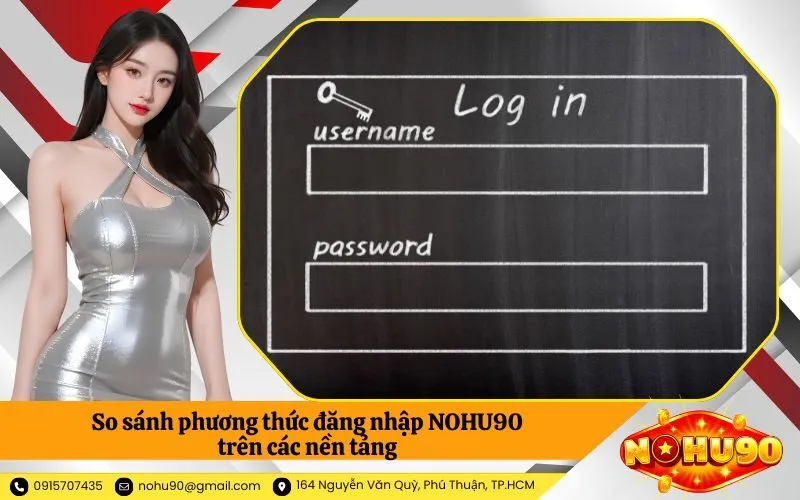 So sánh phương thức đăng nhập NOHU90 trên các nền tảng